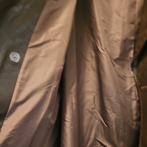 Urban Revivo Brown Faux Leather Trench Coat - Picture 7 of 7